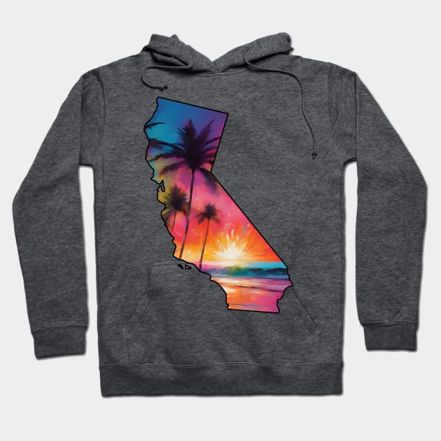 California State Beach Sunset Hoodie by Sneek661